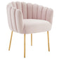 Modway Sanna Channel Tufted Performance Velvet Armchair FredCo