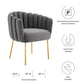 Modway Sanna Channel Tufted Performance Velvet Armchair FredCo