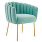 Modway Sanna Channel Tufted Performance Velvet Armchair FredCo