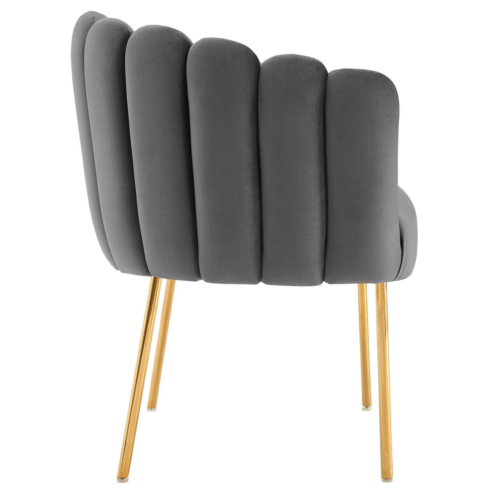 Modway Sanna Channel Tufted Performance Velvet Armchair FredCo