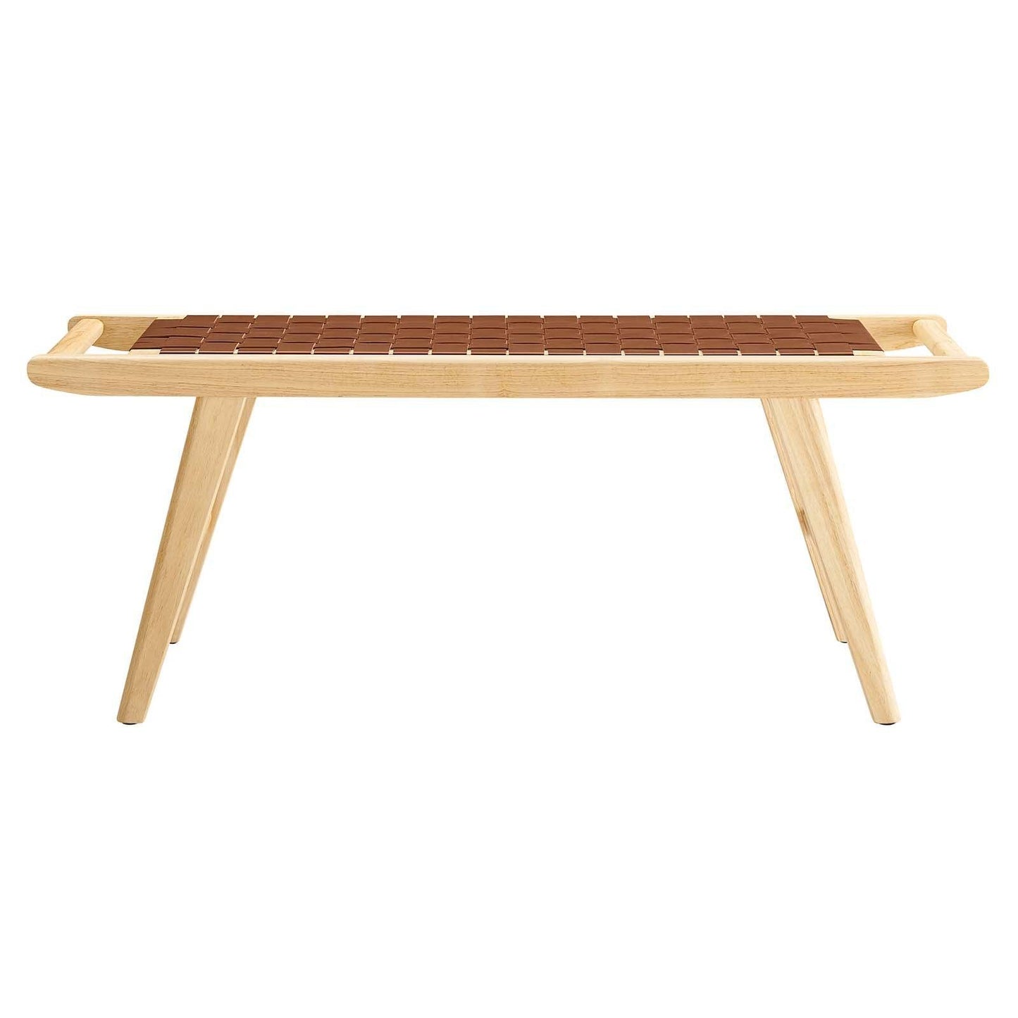 Modway Saoirse 47" Faux Leather Wood Bench, EEI-6551 FredCo