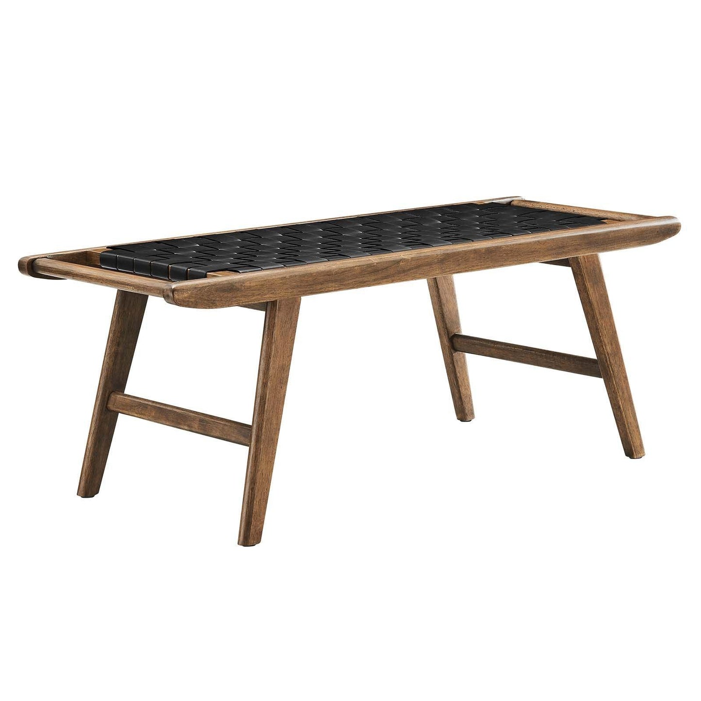 Modway Saoirse 47" Faux Leather Wood Bench, EEI-6551 FredCo