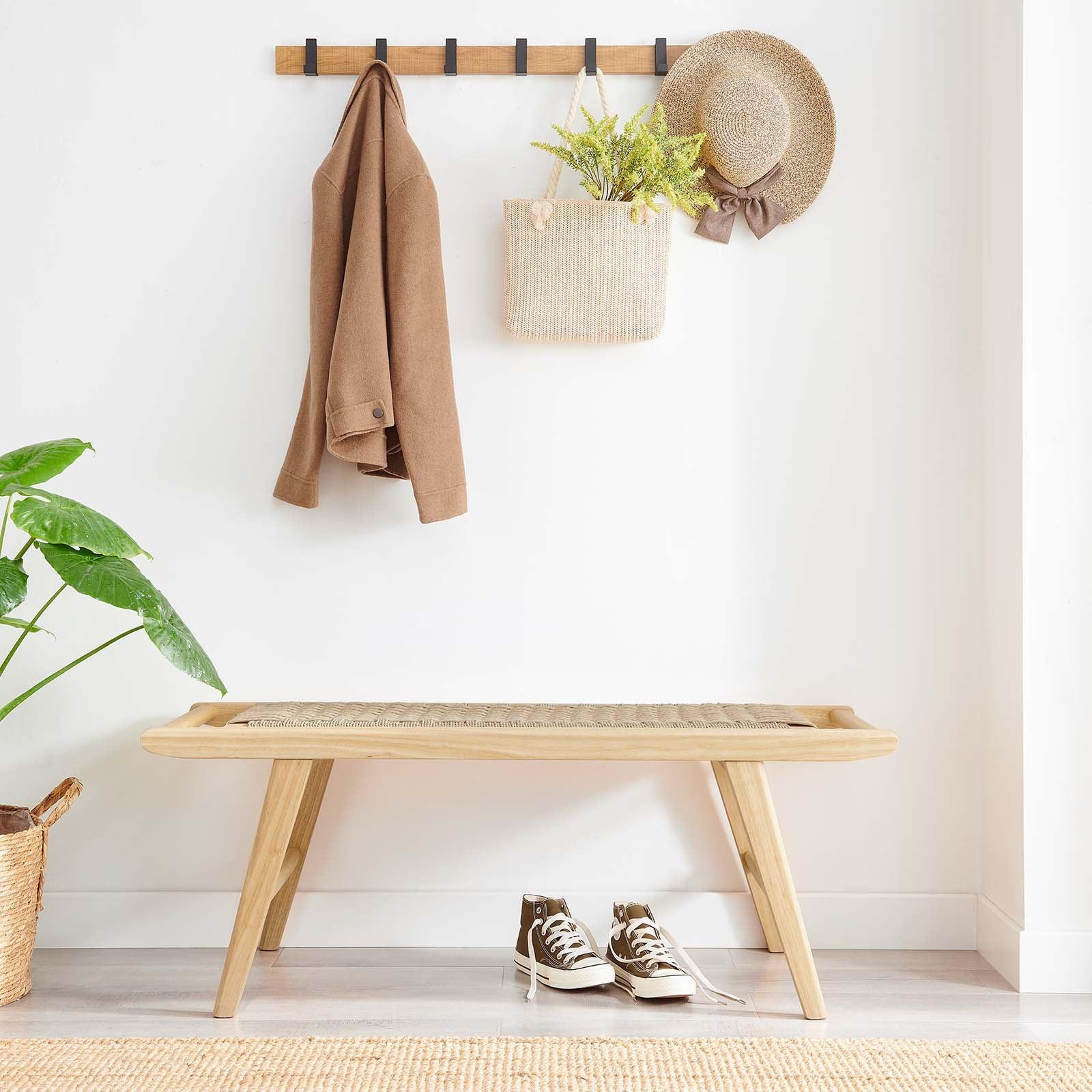 Modway Saoirse 47" Wove Rope Wood Bench, EEI-6552 FredCo