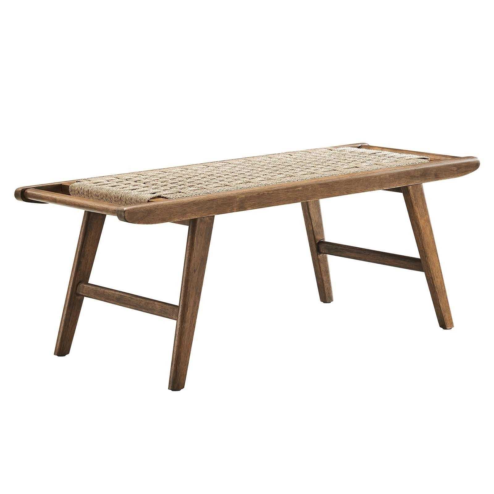 Modway Saoirse 47" Wove Rope Wood Bench, EEI-6552 FredCo
