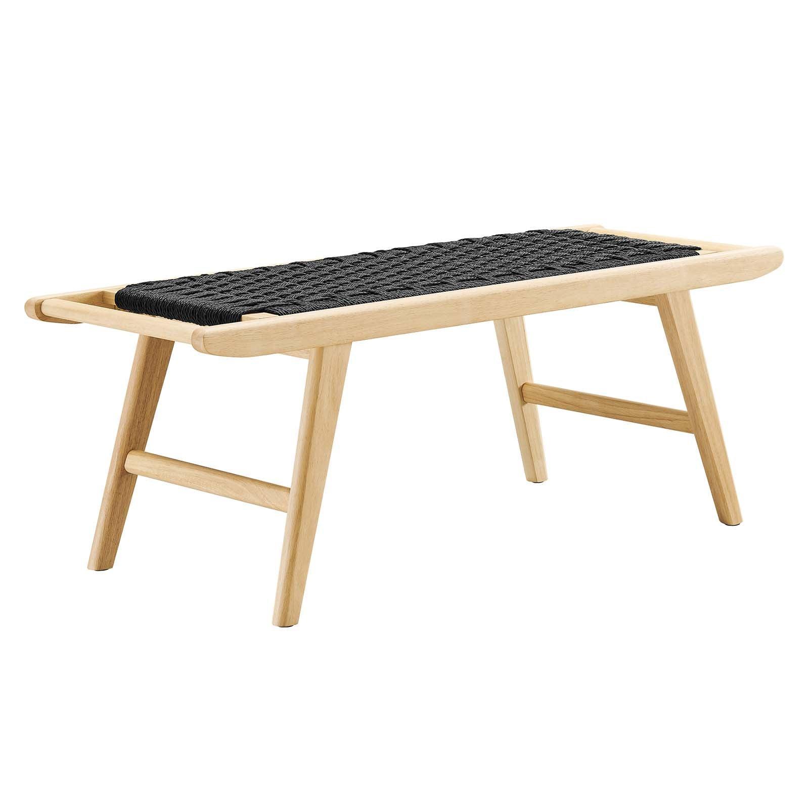 Modway Saoirse 47" Wove Rope Wood Bench, EEI-6552 FredCo