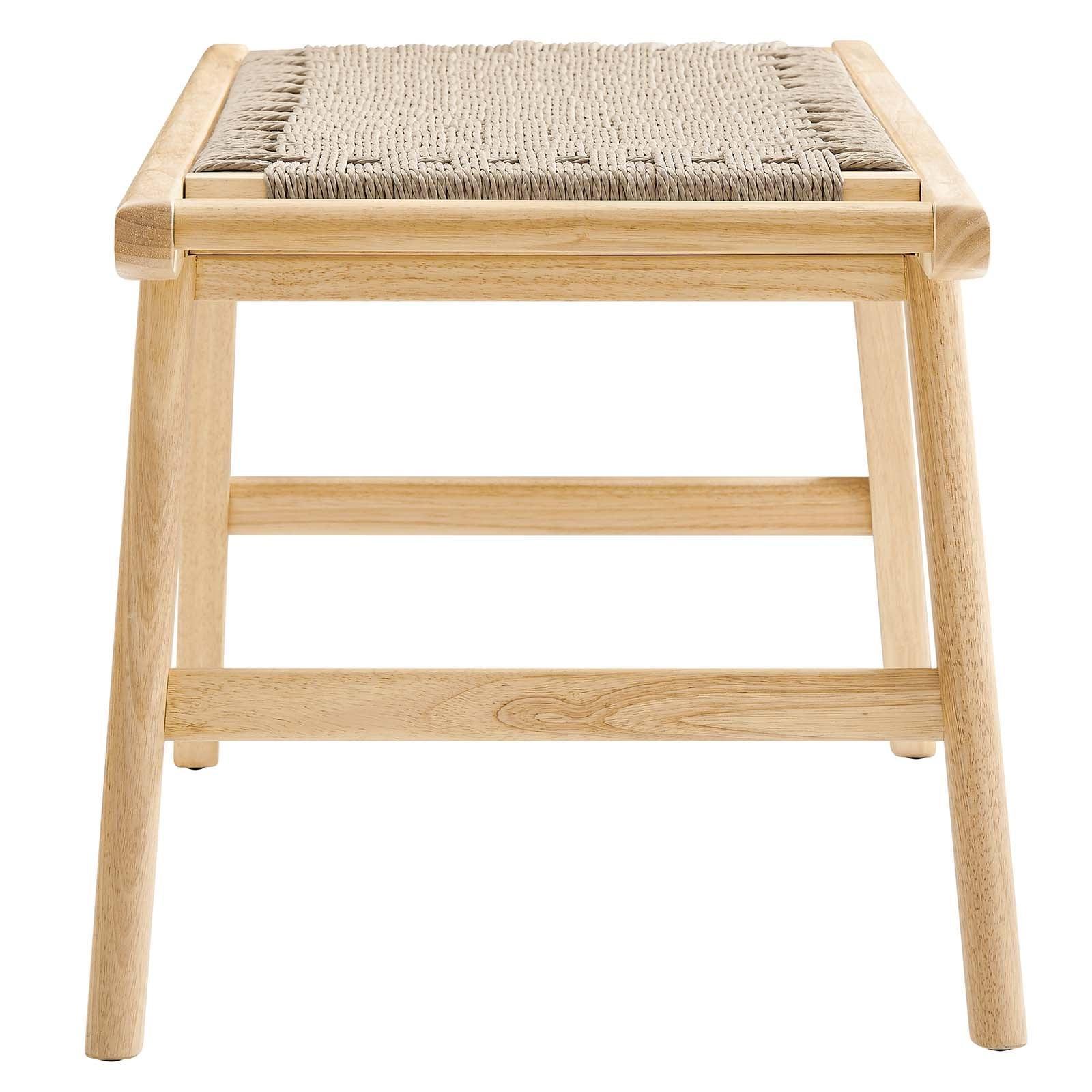 Modway Saoirse 47" Wove Rope Wood Bench, EEI-6552 FredCo
