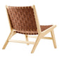 Modway Saoirse Faux Leather Wood Accent Lounge Chair, EEI-6542 FredCo