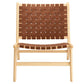 Modway Saoirse Faux Leather Wood Accent Lounge Chair, EEI-6542 FredCo