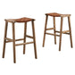 Modway Saoirse Faux Leather Wood Bar Stool - Set of 2, EEI-6549 FredCo