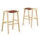 Modway Saoirse Faux Leather Wood Bar Stool - Set of 2, EEI-6549 FredCo