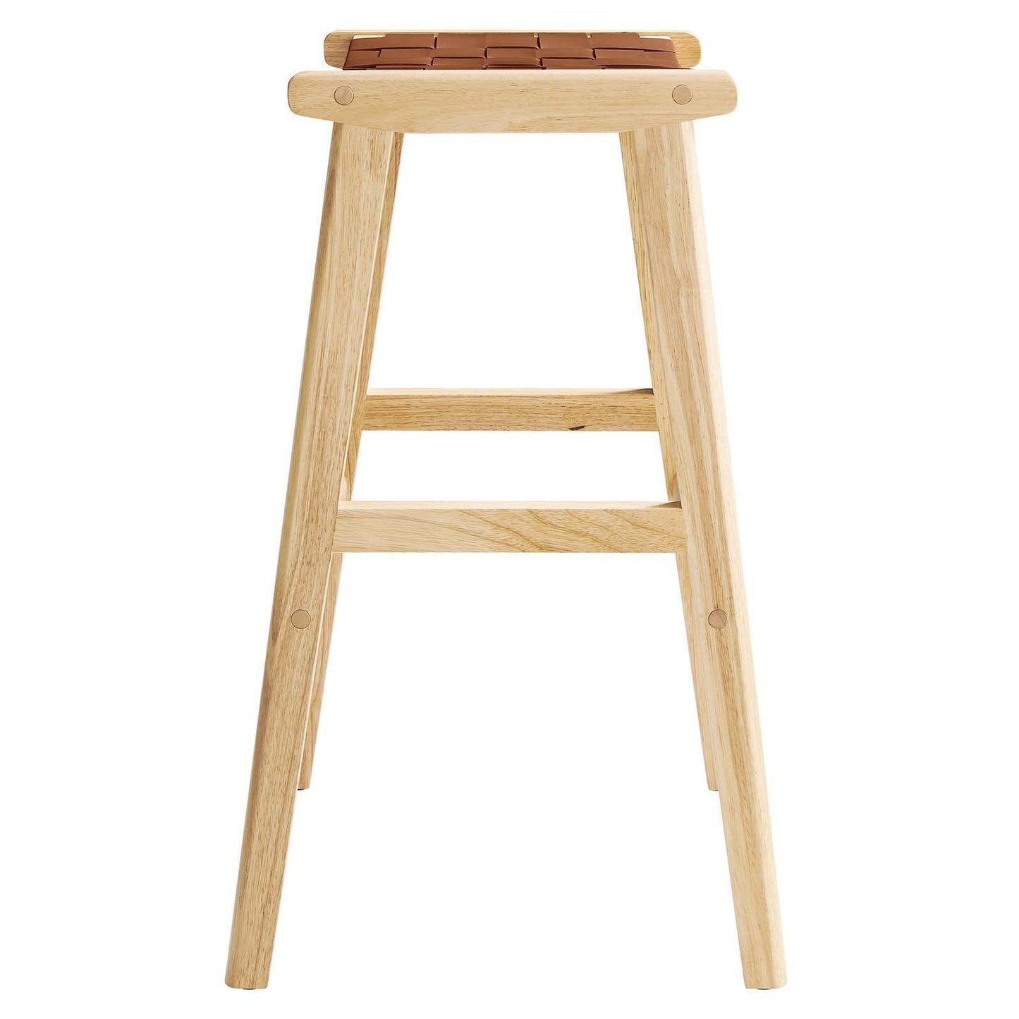 Modway Saoirse Faux Leather Wood Bar Stool - Set of 2, EEI-6549 FredCo
