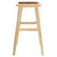 Modway Saoirse Faux Leather Wood Bar Stool - Set of 2, EEI-6549 FredCo