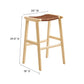 Modway Saoirse Faux Leather Wood Bar Stool - Set of 2, EEI-6549 FredCo