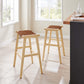 Modway Saoirse Faux Leather Wood Bar Stool - Set of 2, EEI-6549 FredCo