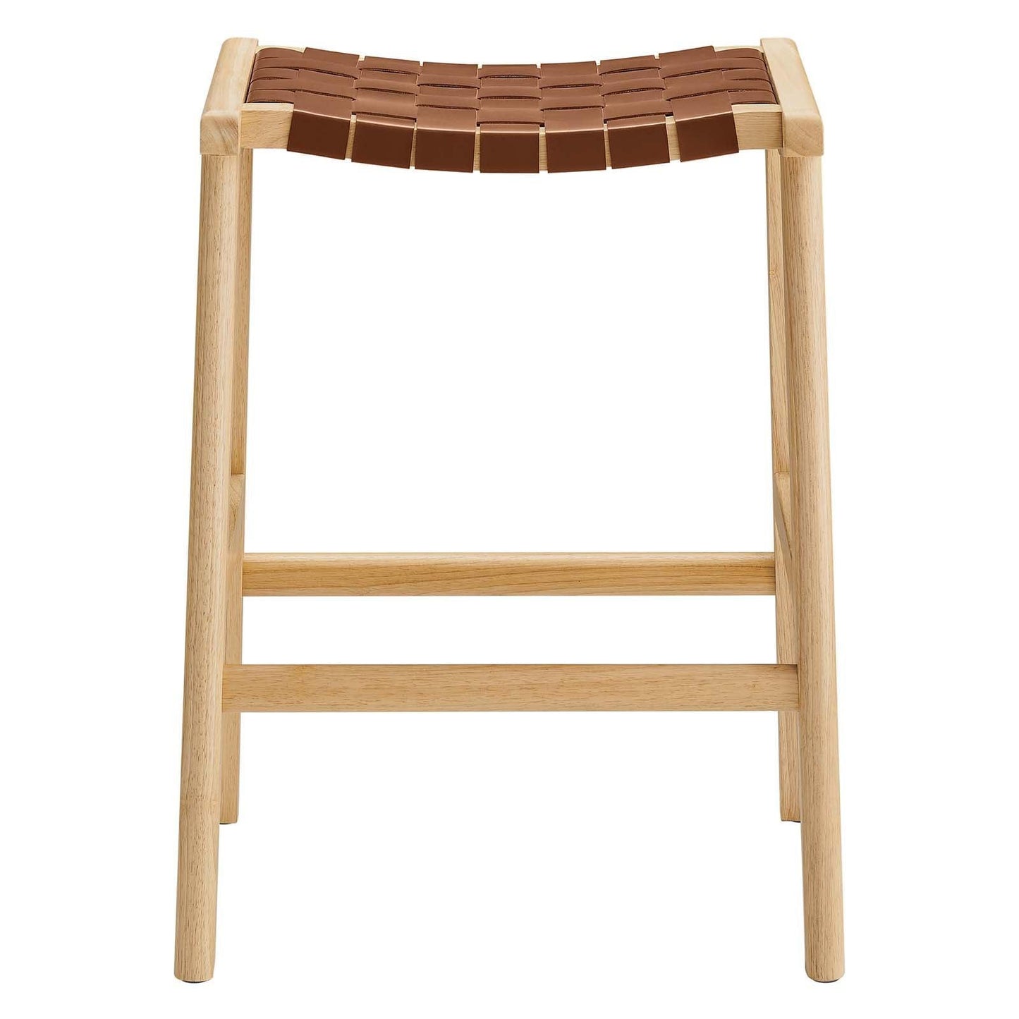 Modway Saoirse Faux Leather Wood Counter Stool - Set of 2, EEI-6547 FredCo