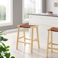 Modway Saoirse Faux Leather Wood Counter Stool - Set of 2, EEI-6547 FredCo