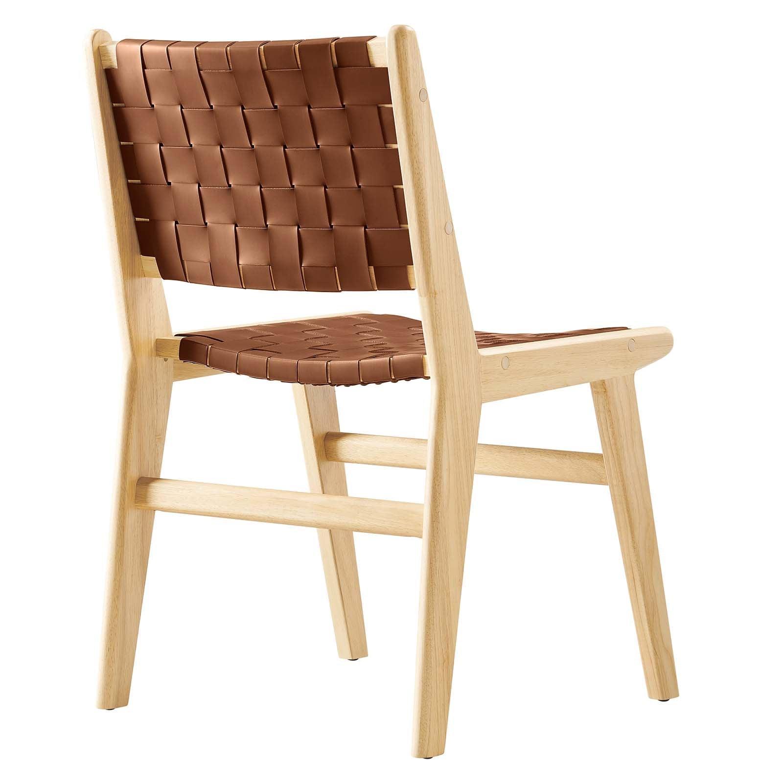Modway Saoirse Faux Leather Wood Dining Side Chair - Set of 2, EEI-6544 FredCo