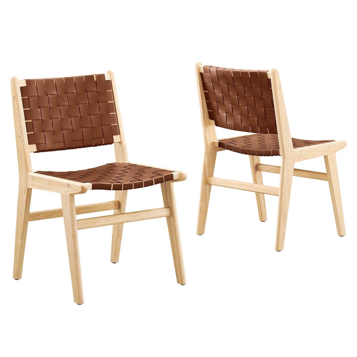 Modway Saoirse Faux Leather Wood Dining Side Chair - Set of 2, EEI-6544 FredCo