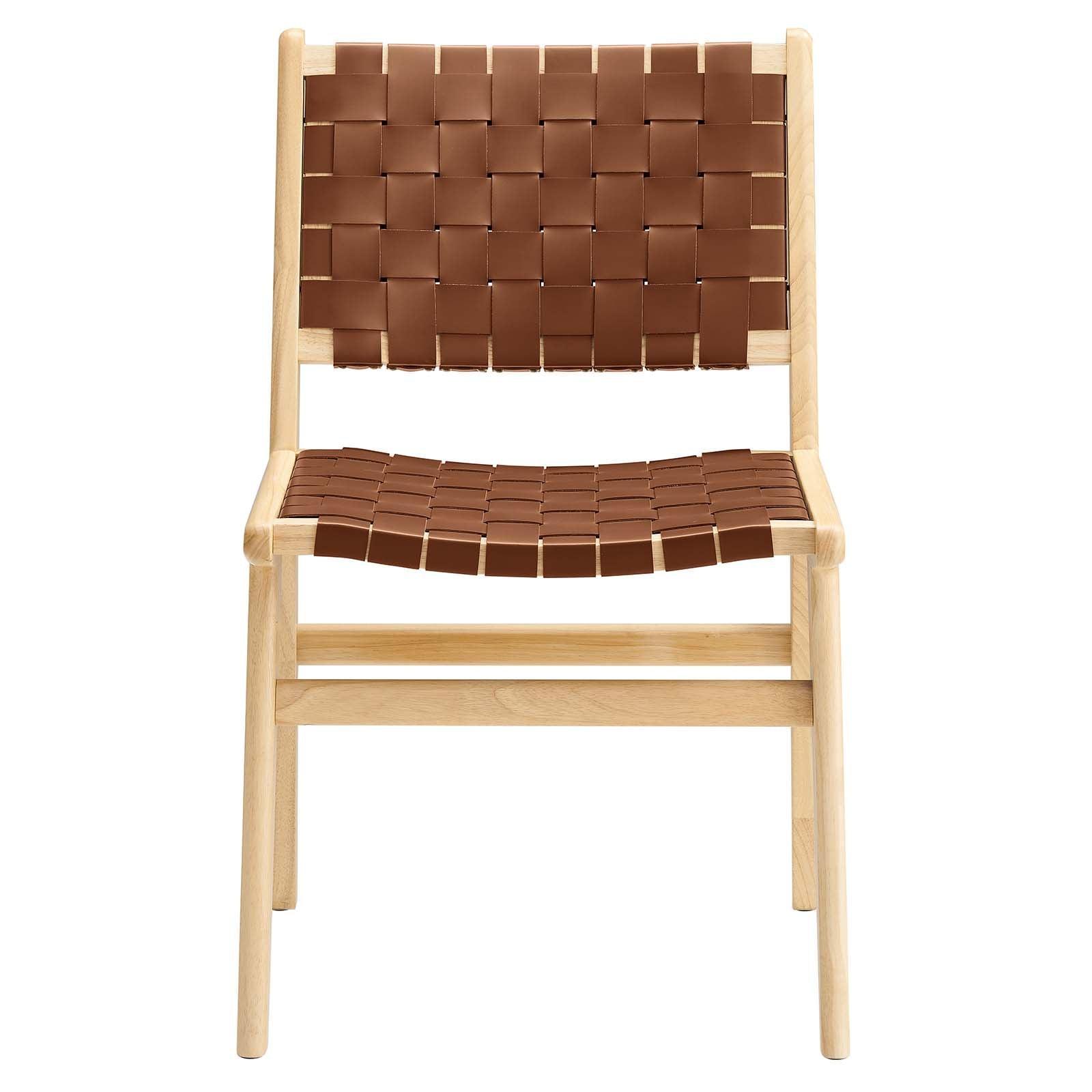Modway Saoirse Faux Leather Wood Dining Side Chair - Set of 2, EEI-6544 FredCo