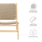 Modway Saoirse Woven Rope Wood Accent Lounge Chair, EEI-6543 FredCo