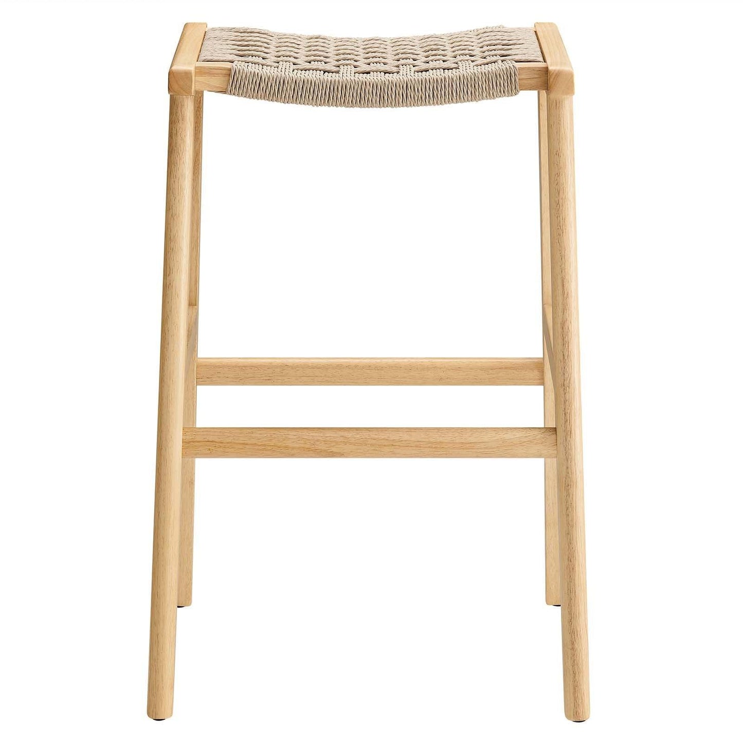 Modway Saoirse Woven Rope Wood Bar Stool - Set of 2, EEI-6550 FredCo