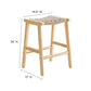 Modway Saoirse Woven Rope Wood Counter Stool - Set of 2, EEI-6548 FredCo