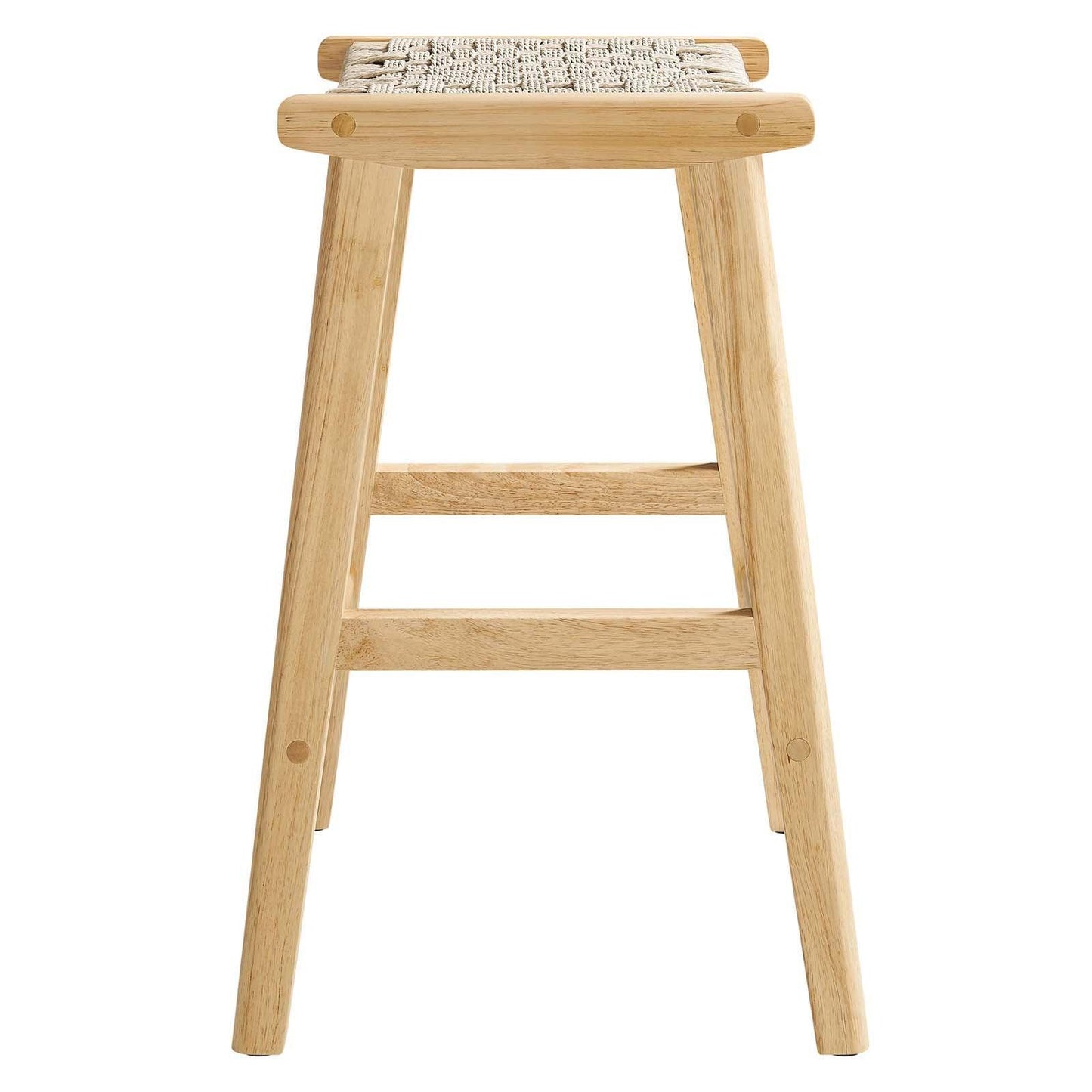 Modway Saoirse Woven Rope Wood Counter Stool - Set of 2, EEI-6548 FredCo