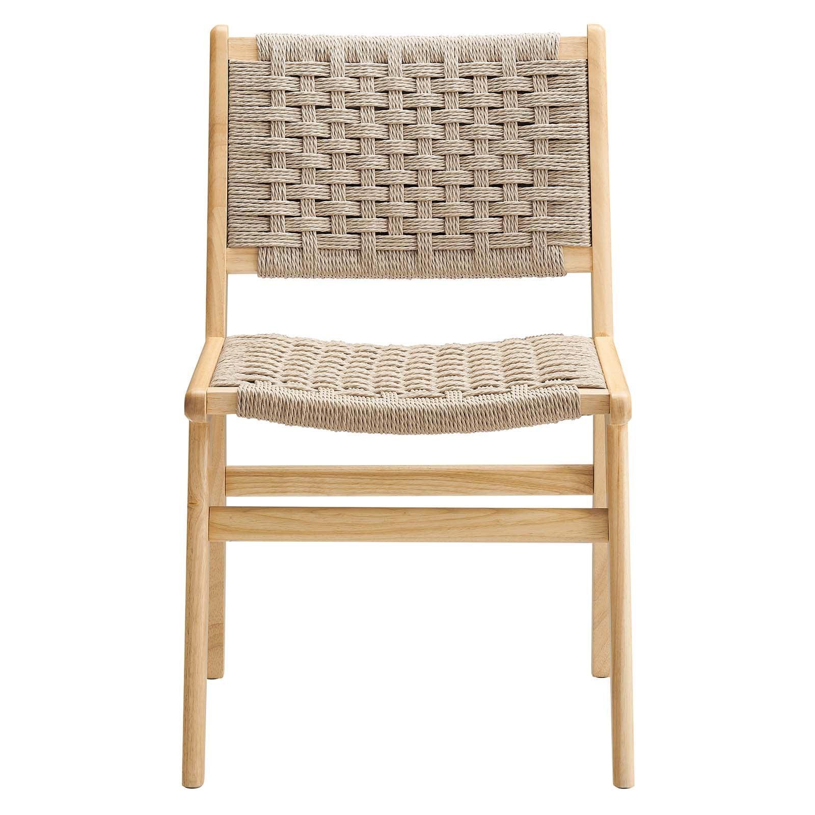 Modway Saoirse Woven Rope Wood Dining Side Chair, EEI-6545 FredCo