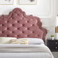Modway Sasha Button-Tufted Performance Velvet Full Bed FredCo