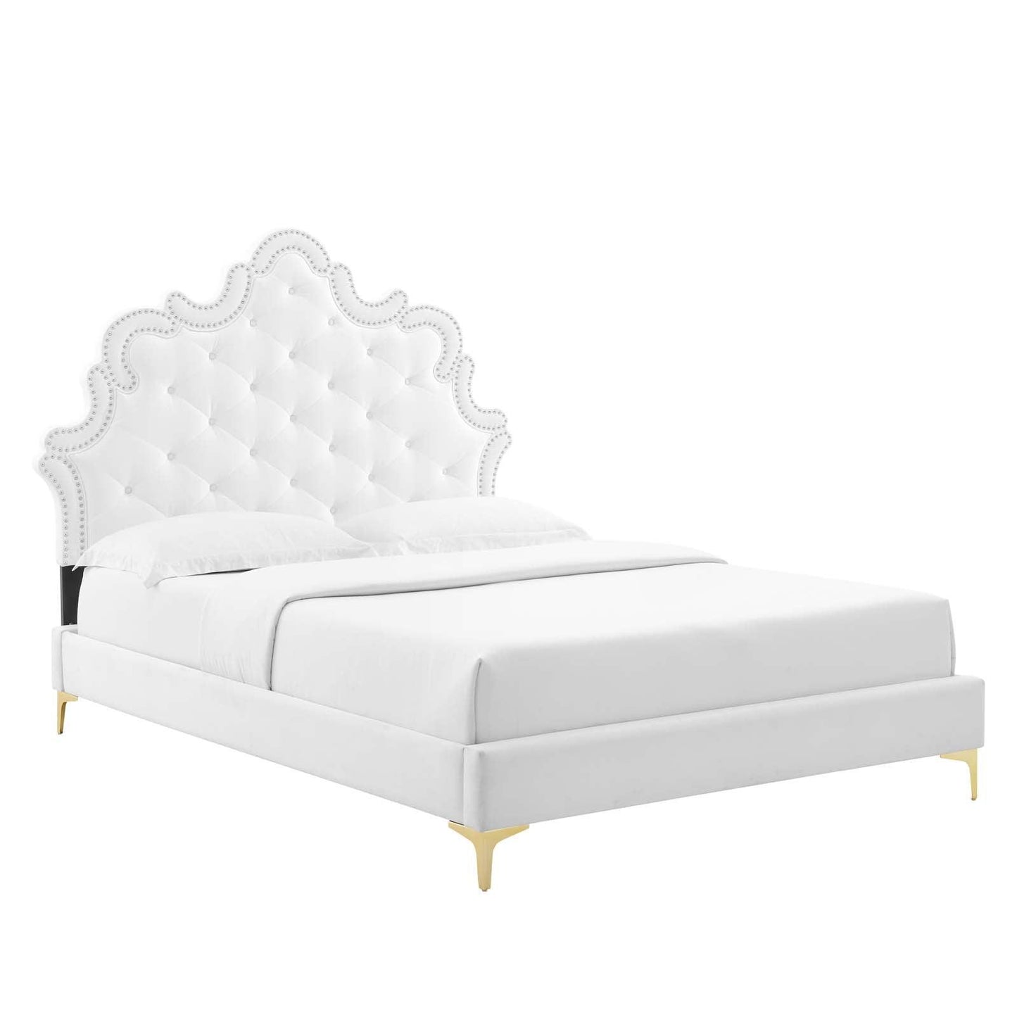 Modway Sasha Button-Tufted Performance Velvet Full Bed FredCo