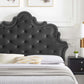 Modway Sasha Button-Tufted Performance Velvet King Bed FredCo