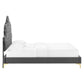 Modway Sasha Button-Tufted Performance Velvet King Bed FredCo