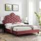 Modway Sasha Button-Tufted Performance Velvet Queen Bed FredCo