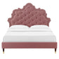 Modway Sasha Button-Tufted Performance Velvet Queen Bed FredCo