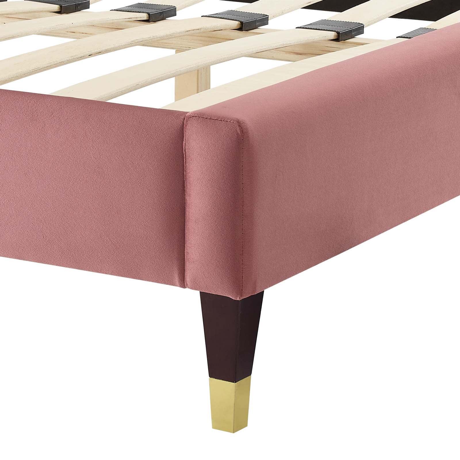 Modway Sasha Button-Tufted Performance Velvet Queen Bed FredCo