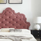 Modway Sasha Button-Tufted Performance Velvet Queen Bed FredCo