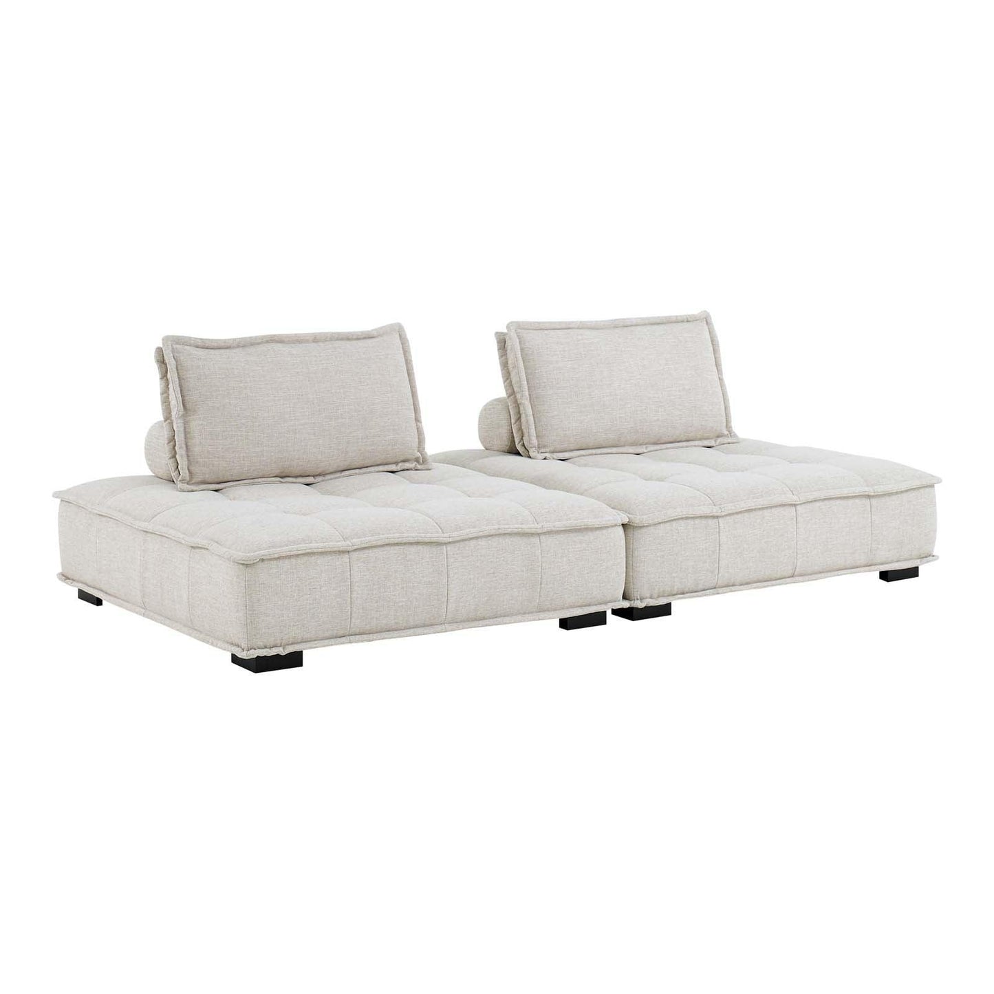 Modway Saunter Tufted Fabric Fabric 2-Piece Loveseat FredCo