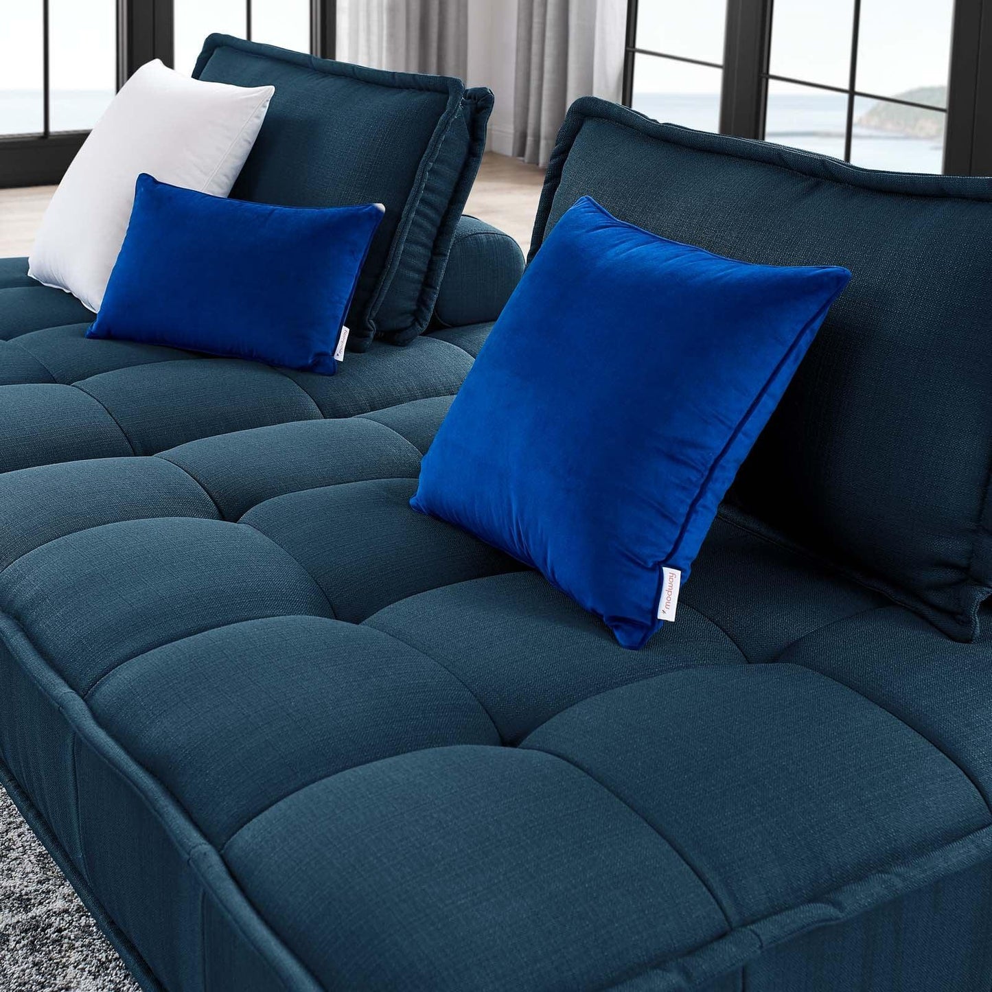 Modway Saunter Tufted Fabric Fabric 2-Piece Loveseat FredCo