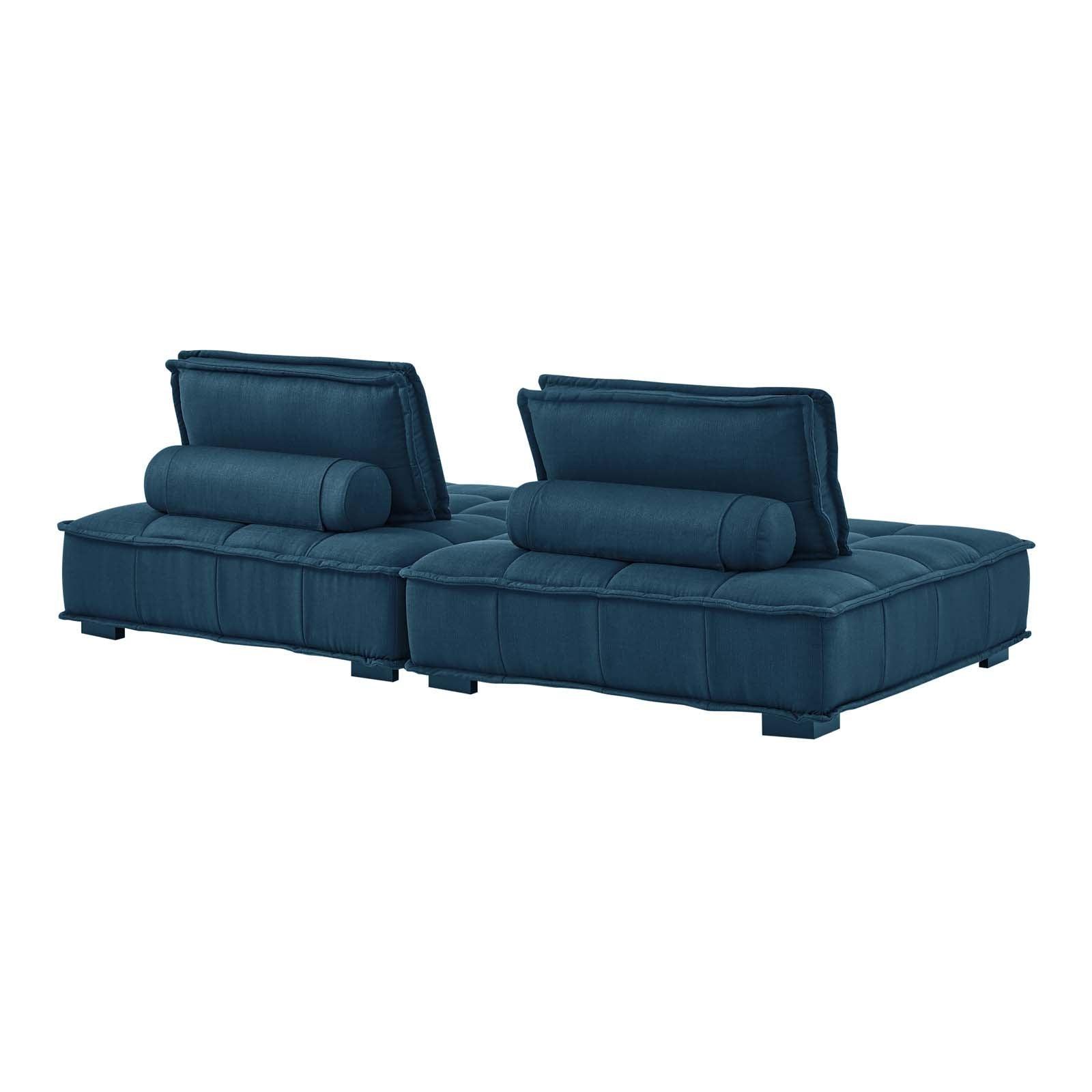Modway Saunter Tufted Fabric Fabric 2-Piece Loveseat FredCo