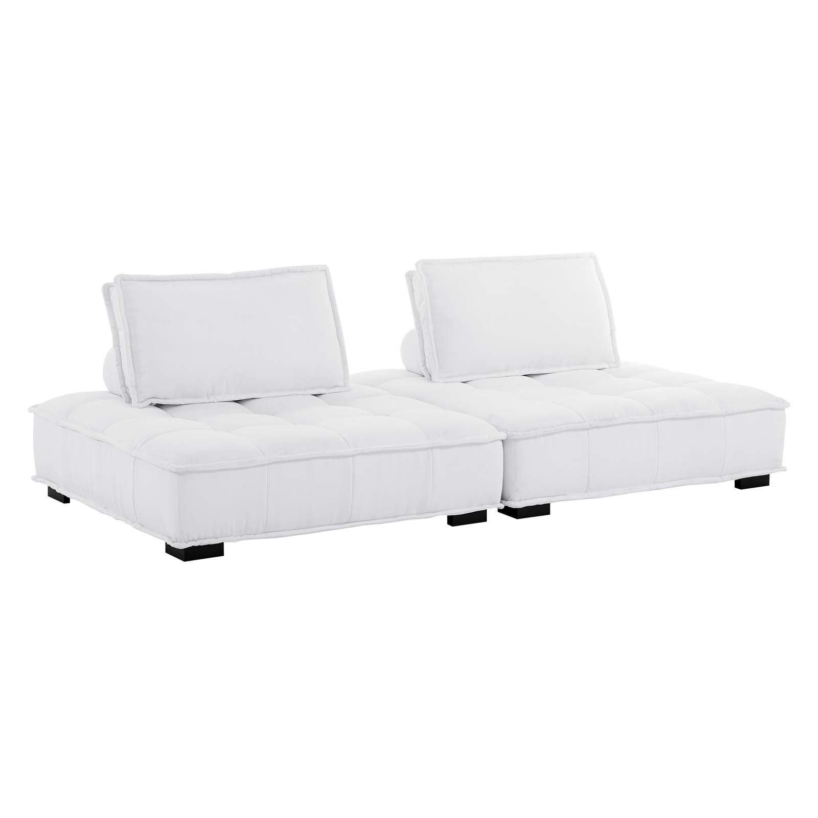 Modway Saunter Tufted Fabric Fabric 2-Piece Loveseat FredCo