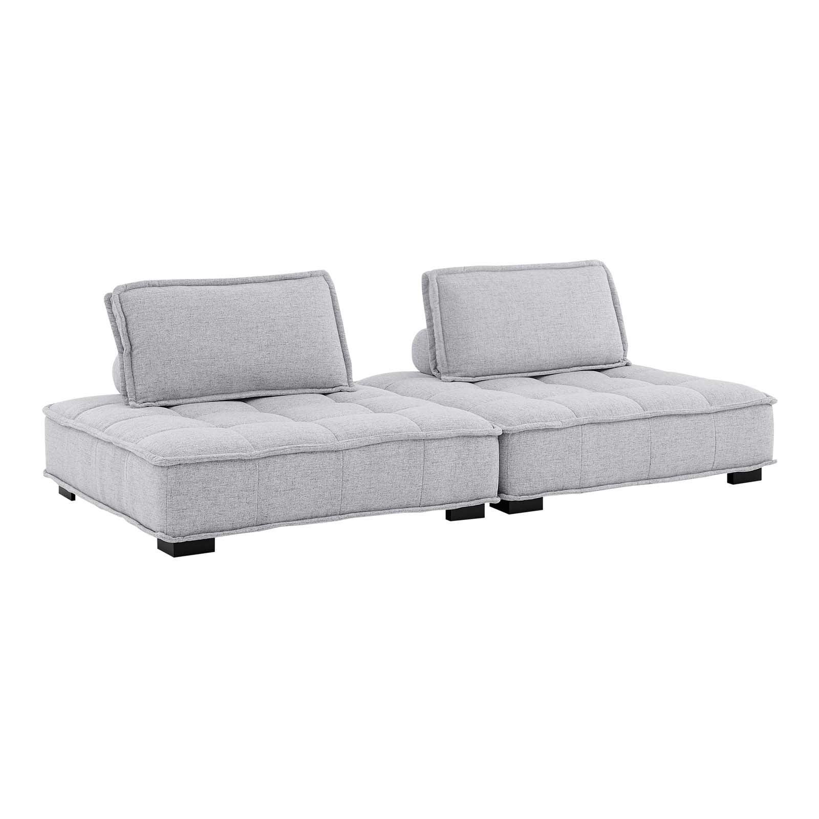Modway Saunter Tufted Fabric Fabric 2-Piece Loveseat FredCo