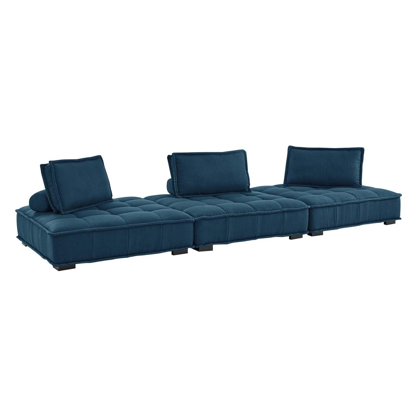 Modway Saunter Tufted Fabric Fabric 3-Piece Sofa FredCo