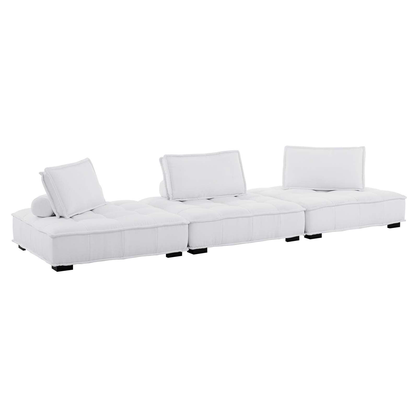 Modway Saunter Tufted Fabric Fabric 3-Piece Sofa FredCo