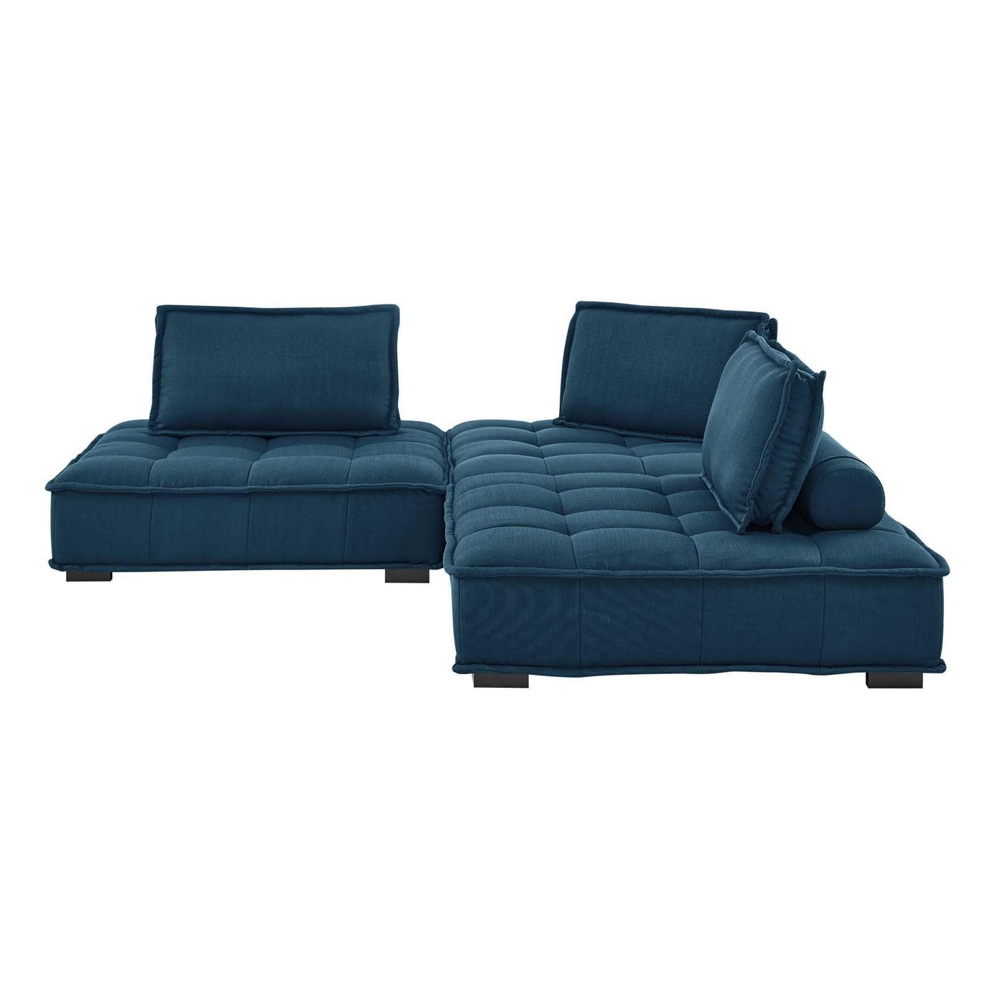 Modway Saunter Tufted Fabric Fabric 3-Piece Sofa FredCo