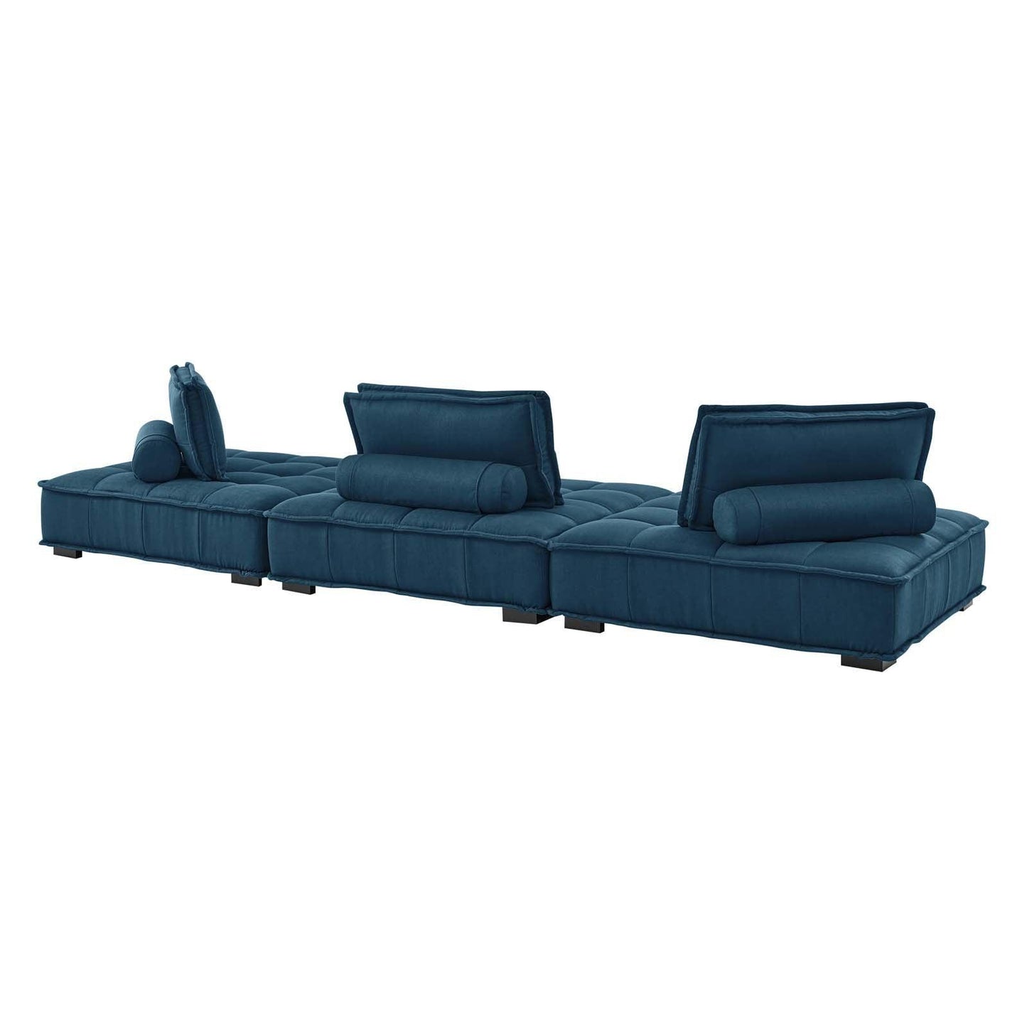 Modway Saunter Tufted Fabric Fabric 3-Piece Sofa FredCo