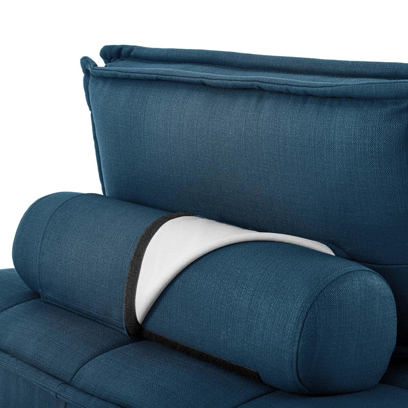 Modway Saunter Tufted Fabric Fabric 5-Piece Sectional Sofa FredCo