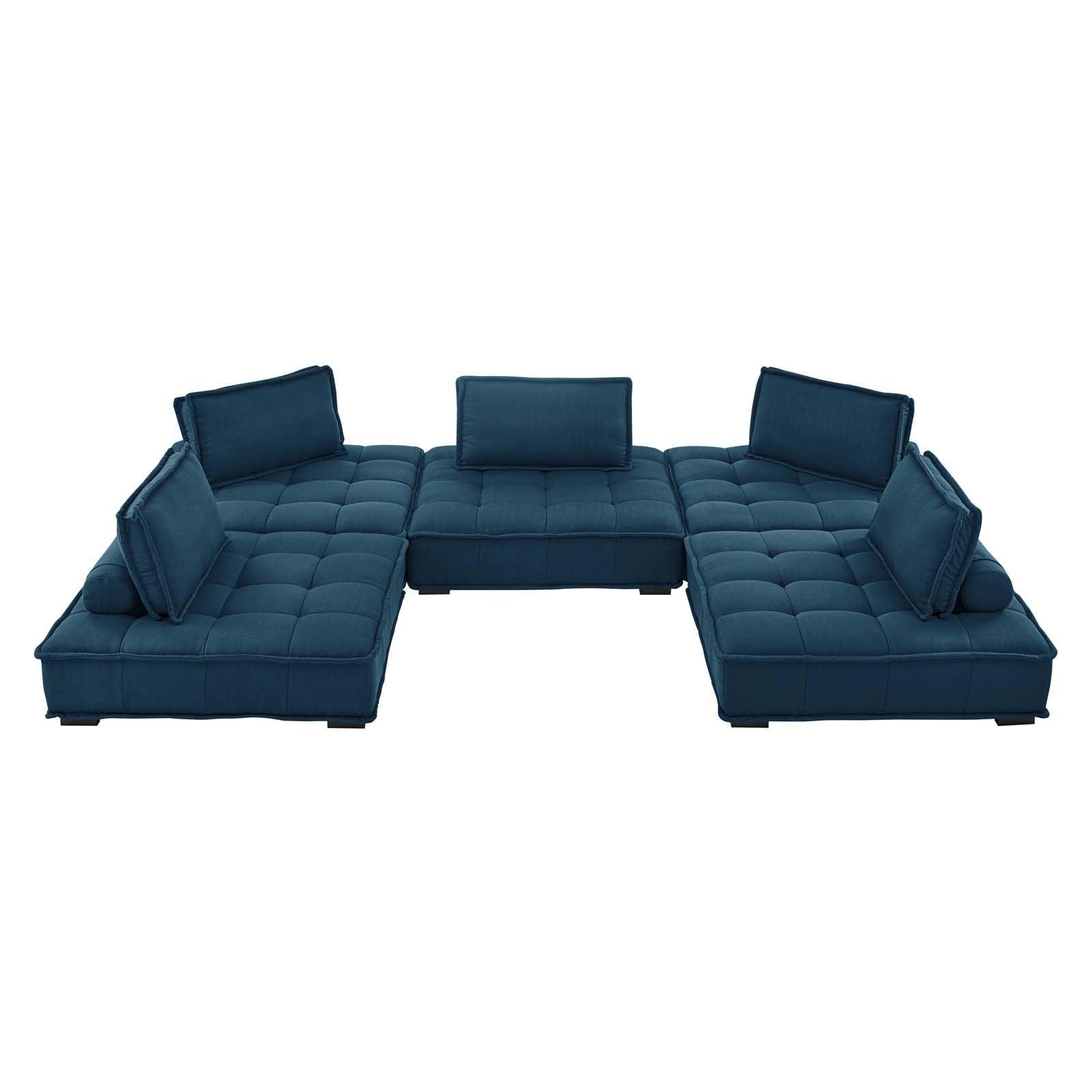 Modway Saunter Tufted Fabric Fabric 5-Piece Sectional Sofa FredCo
