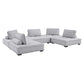 Modway Saunter Tufted Fabric Fabric 5-Piece Sectional Sofa FredCo