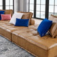 Modway Saunter Tufted Vegan Leather Vegan Leather 3-Piece Sofa FredCo