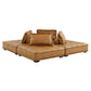 Modway Saunter Tufted Vegan Leather Vegan Leather 4-Piece Sectional Sofa FredCo
